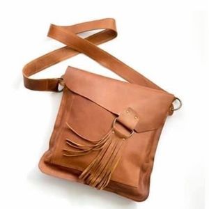 Brand new Lisa Leonard leather crossbody tote